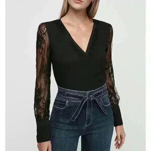 Express black lace blouse